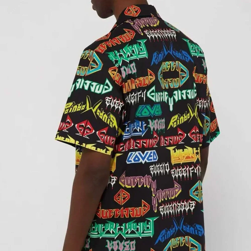 NWT AUTHENTIC GUCCI Unisex Short-Sleeve Printed Shirt